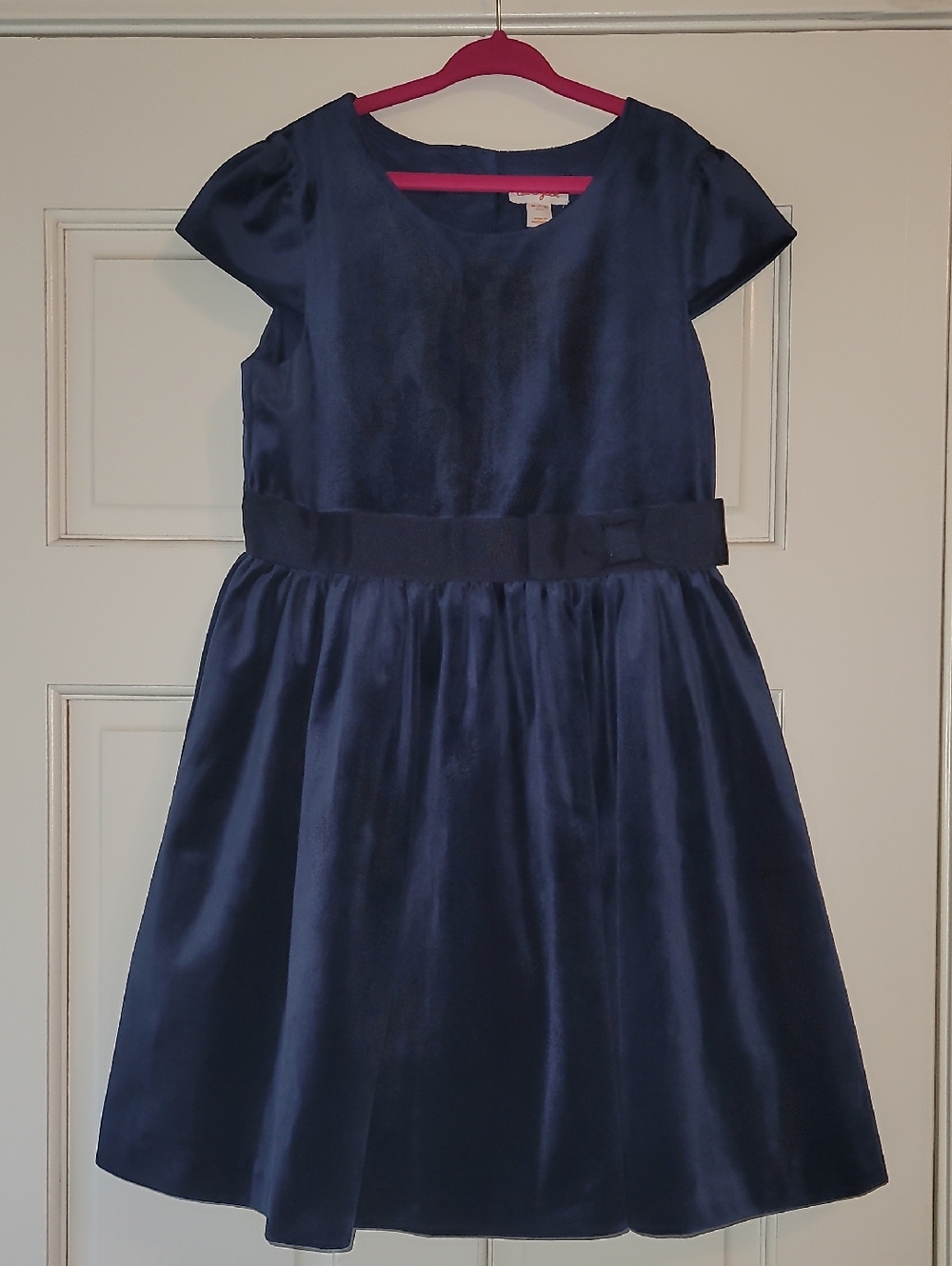 Cat & Jack Blue Navy Velvet Dress M 7/8